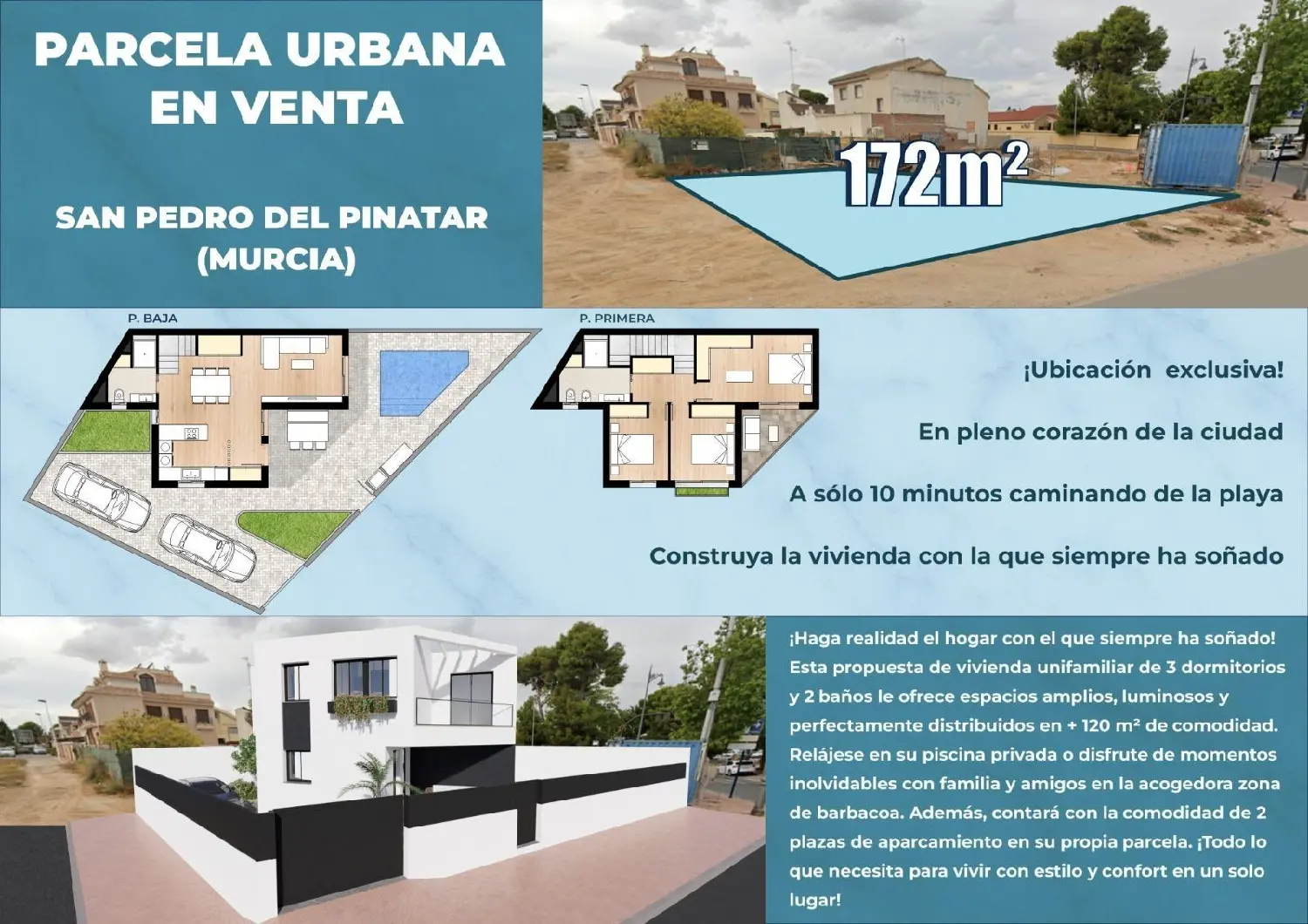  till salu tomt El Mojon Mar Menor 1