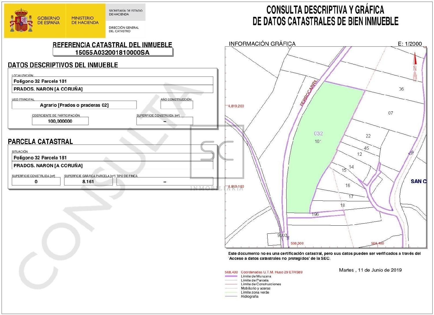 till salu tomt Narón Ferrol 2