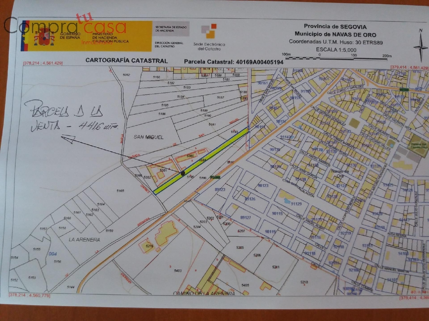  for sale plot Navas De Oro Campiña Segoviana 1