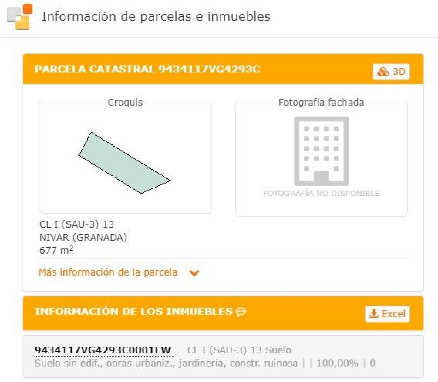 till salu tomt Nívar Vega De Granada 3