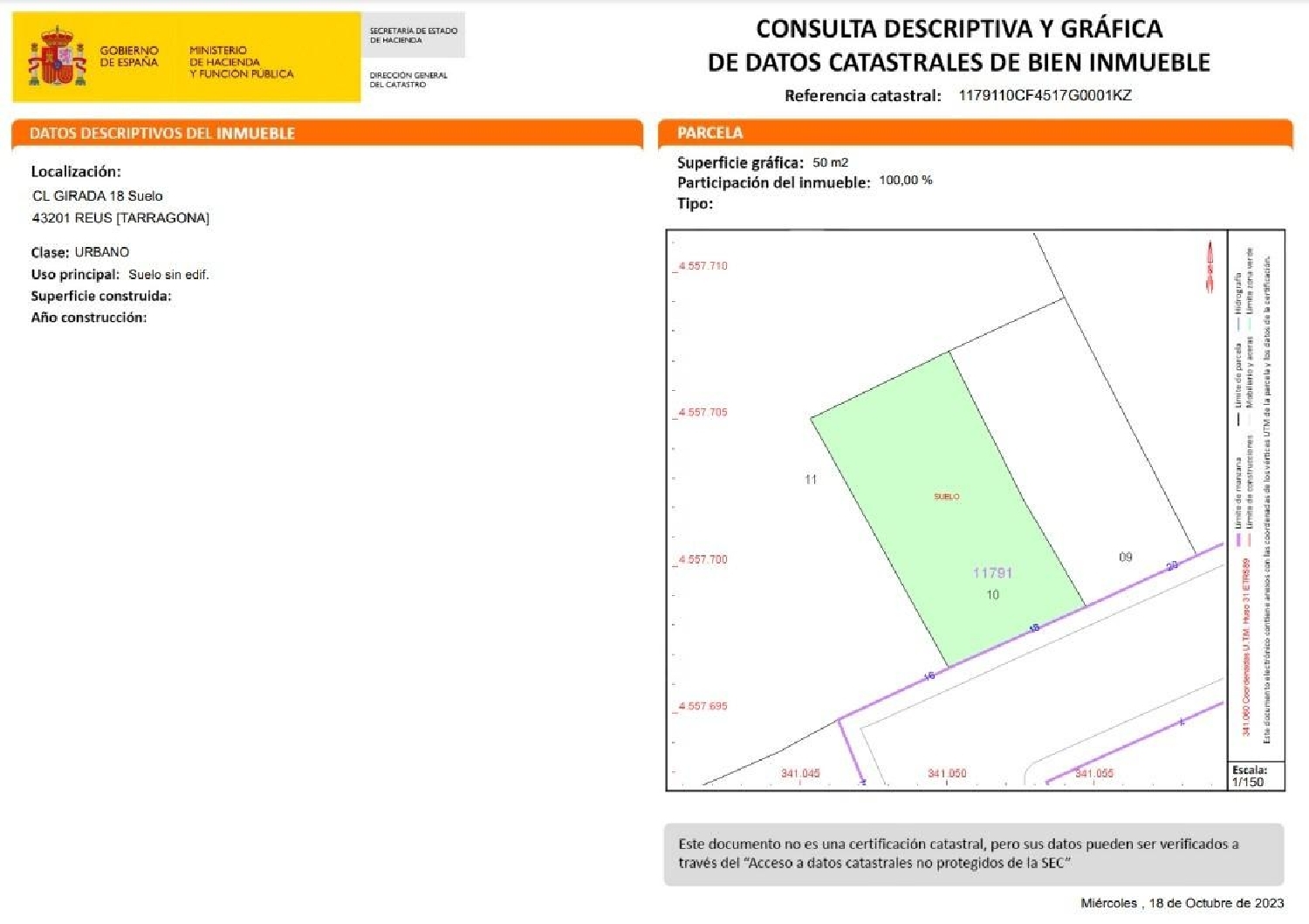till salu tomt Reus Centre 43201 Baix Camp 2