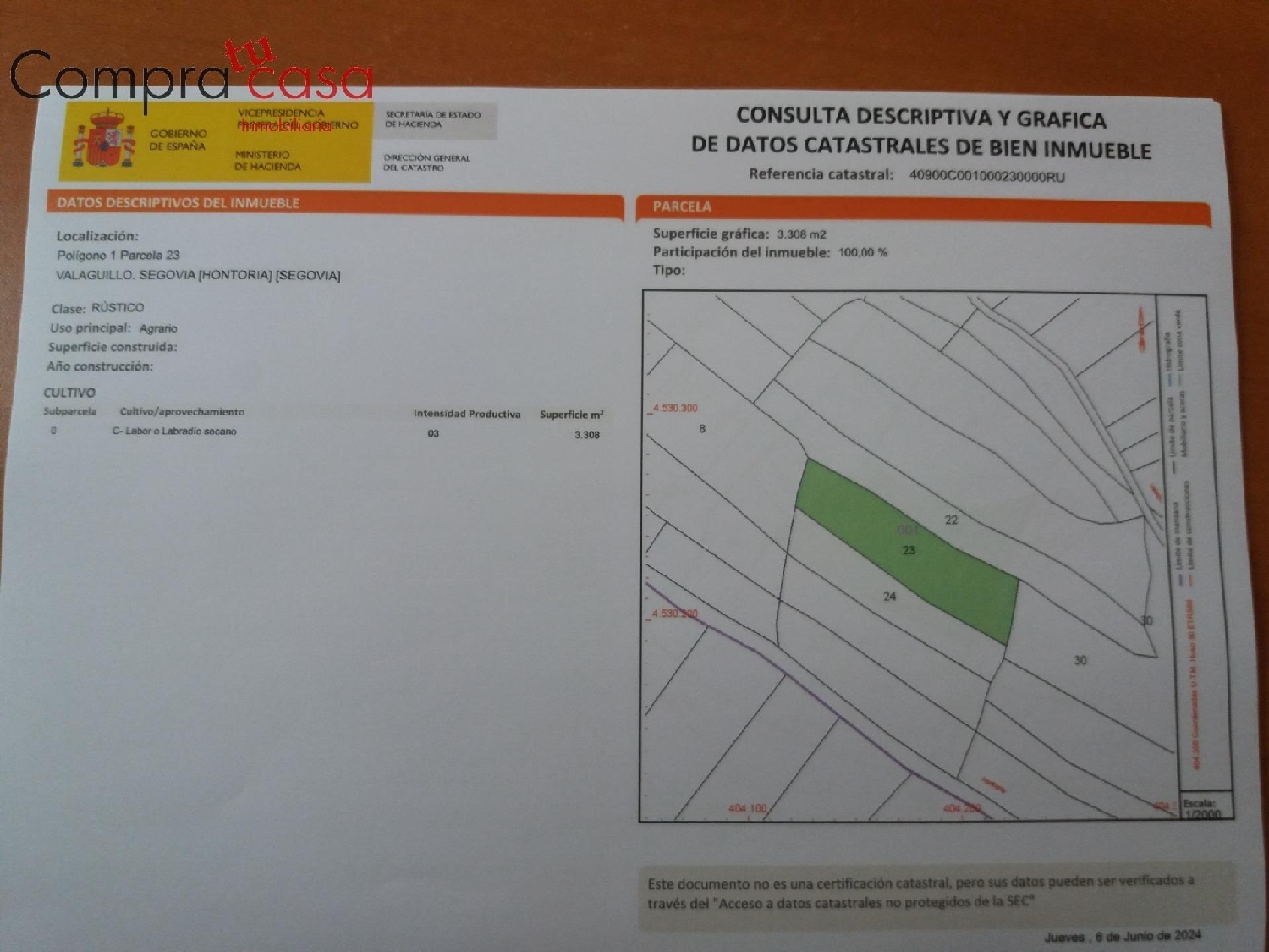 for sale plot Hontoria Segovia Sur 3