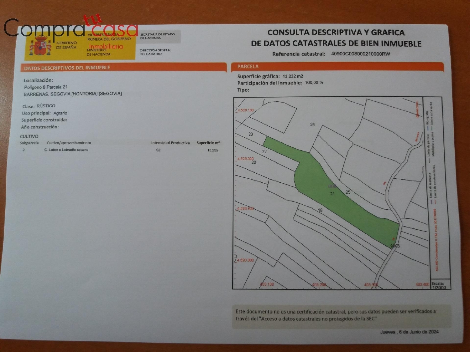  for sale plot Hontoria Segovia Sur 5