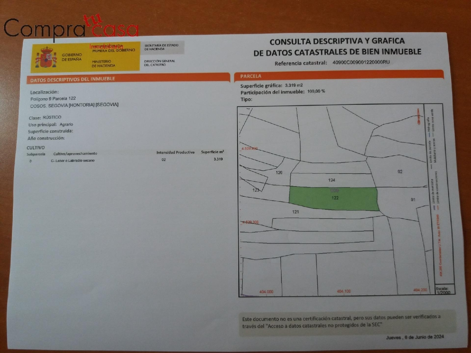 for sale plot Hontoria Segovia Sur 7