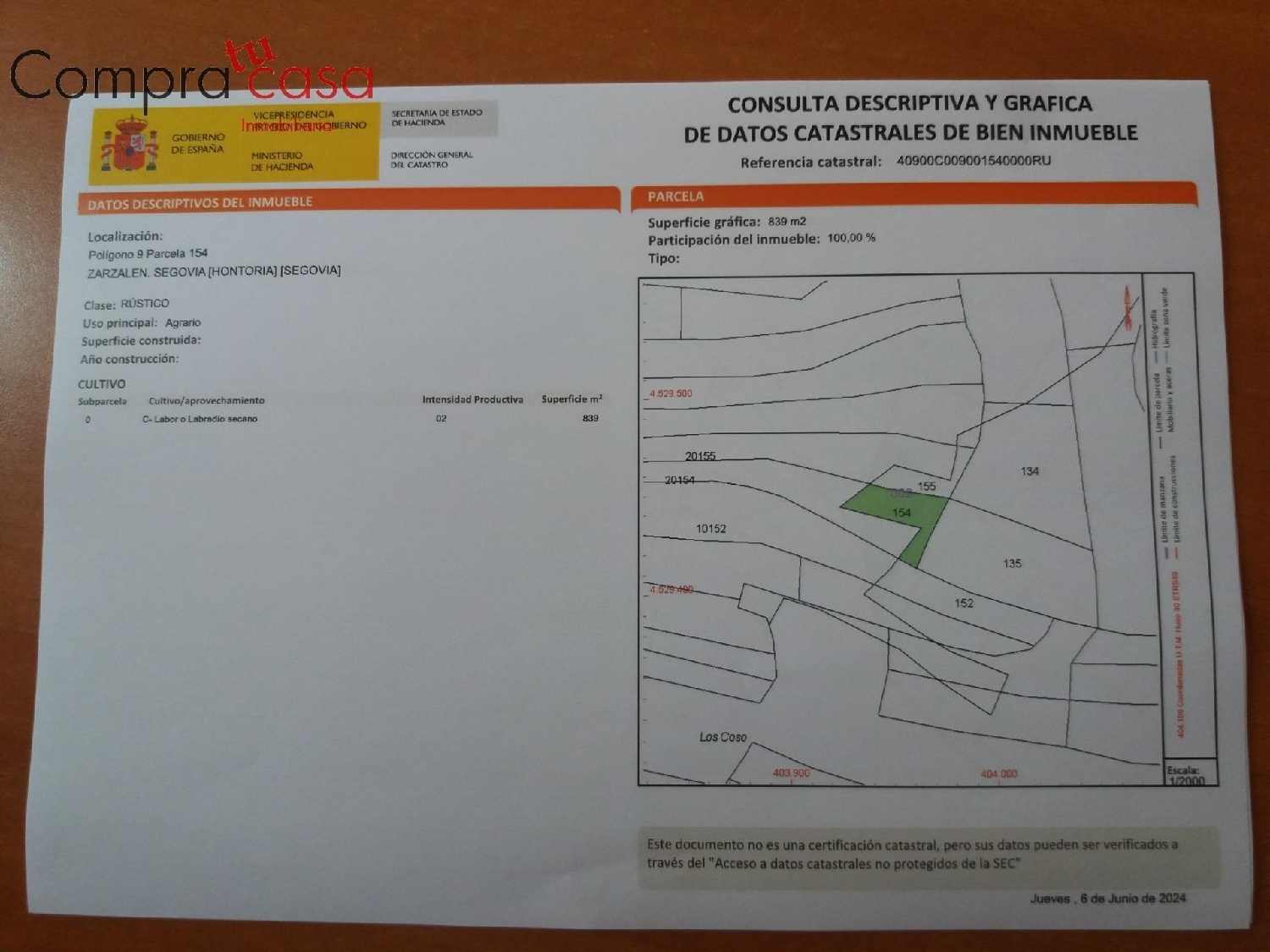  for sale plot Hontoria Segovia Sur 8