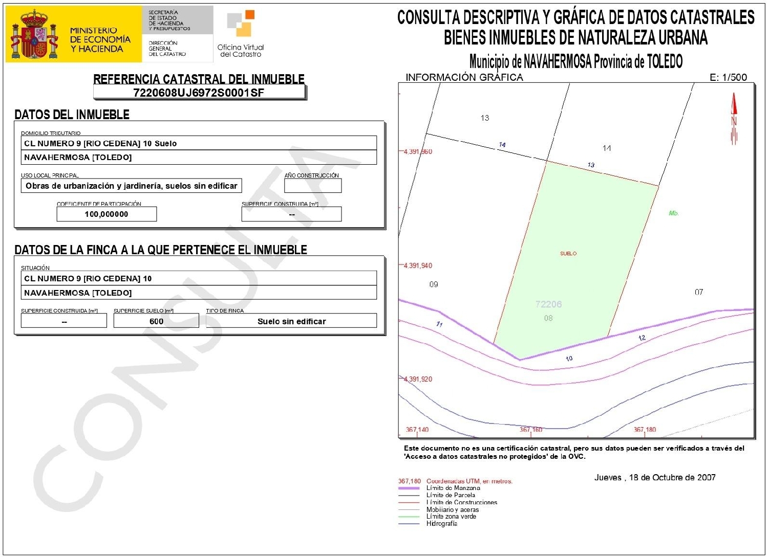  till salu tomt Rio Cedena Montes De Toledo (Los) 5