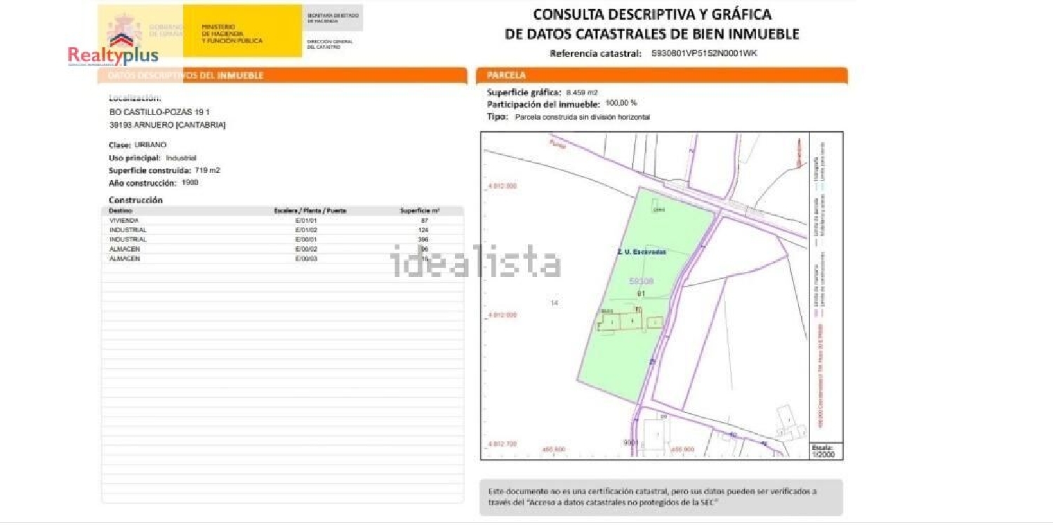  till salu tomt La Cotera Saja-Nansa 1