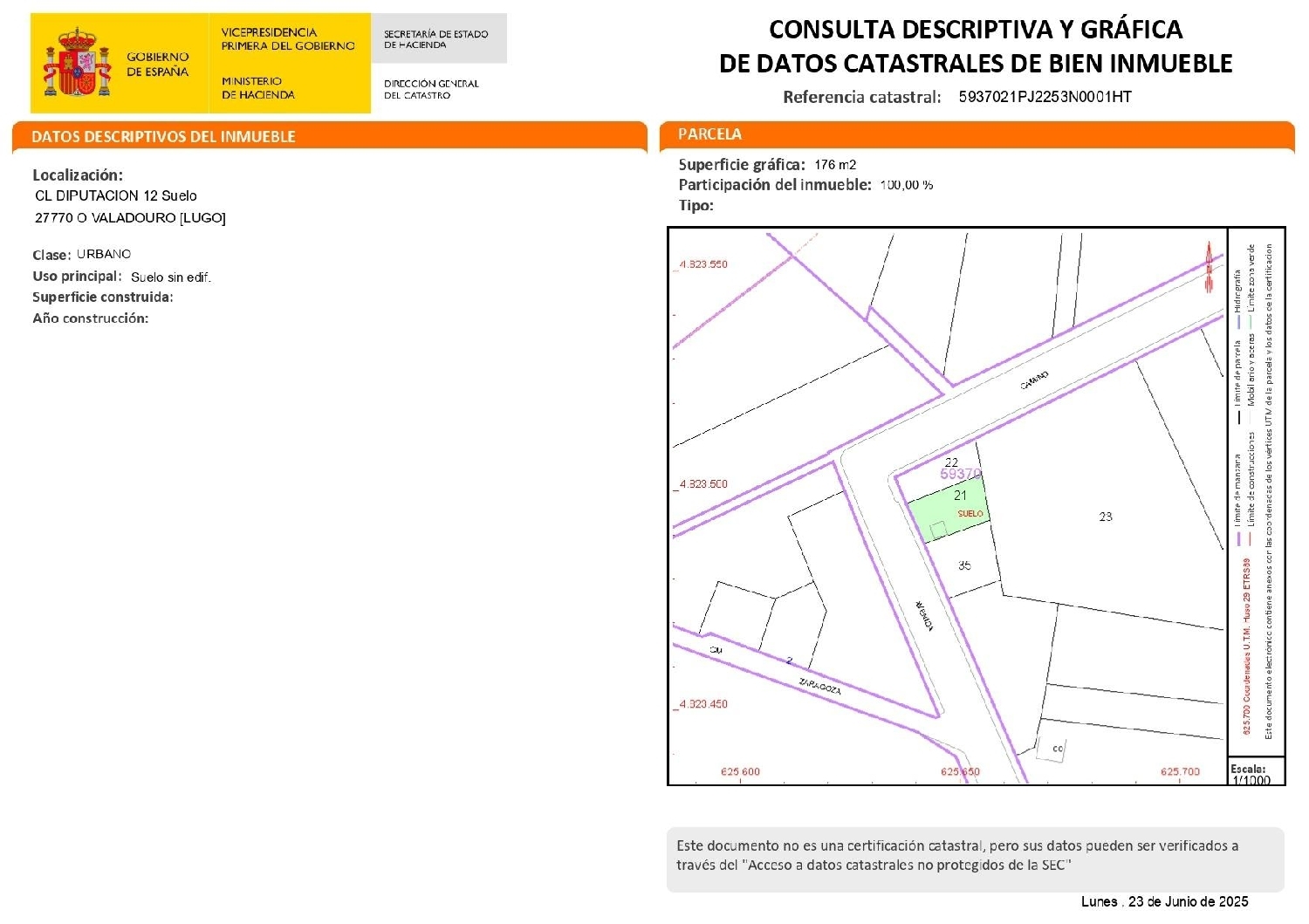 till salu tomt O Vilar Mariña Central 3