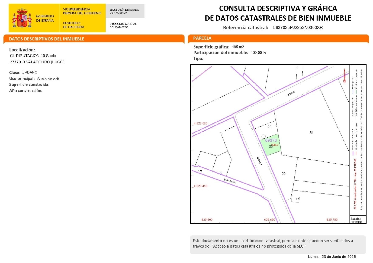  till salu tomt O Vilar Mariña Central 4