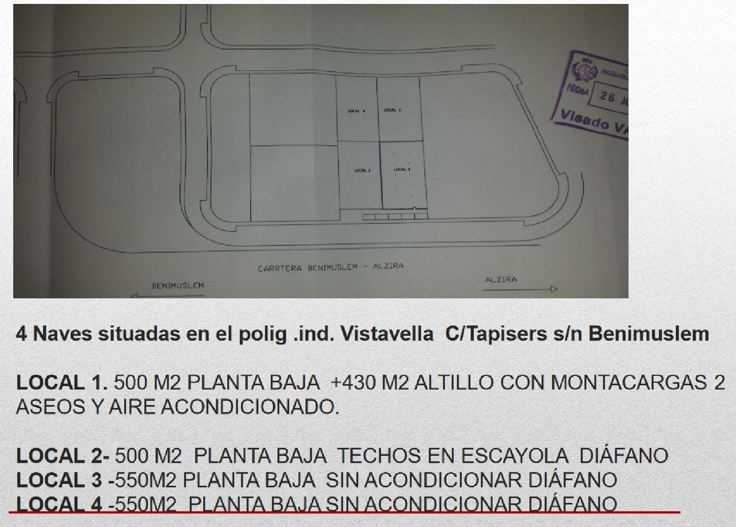 till salu butik Benimuslem Ribera Alta 3