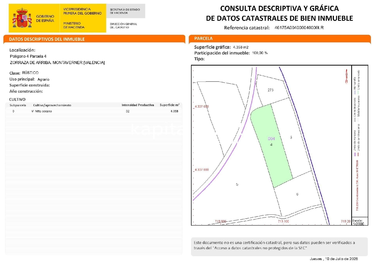  till salu tomt Bufali Vall D'albaida 4