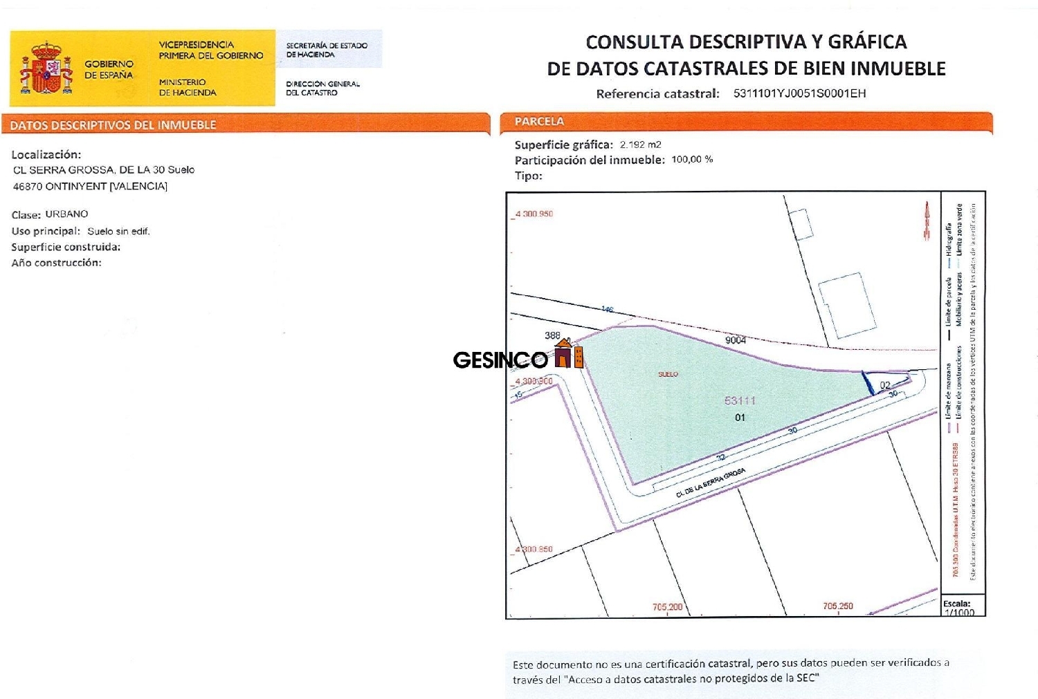  for sale plot Ontinyent Vall D'albaida 1