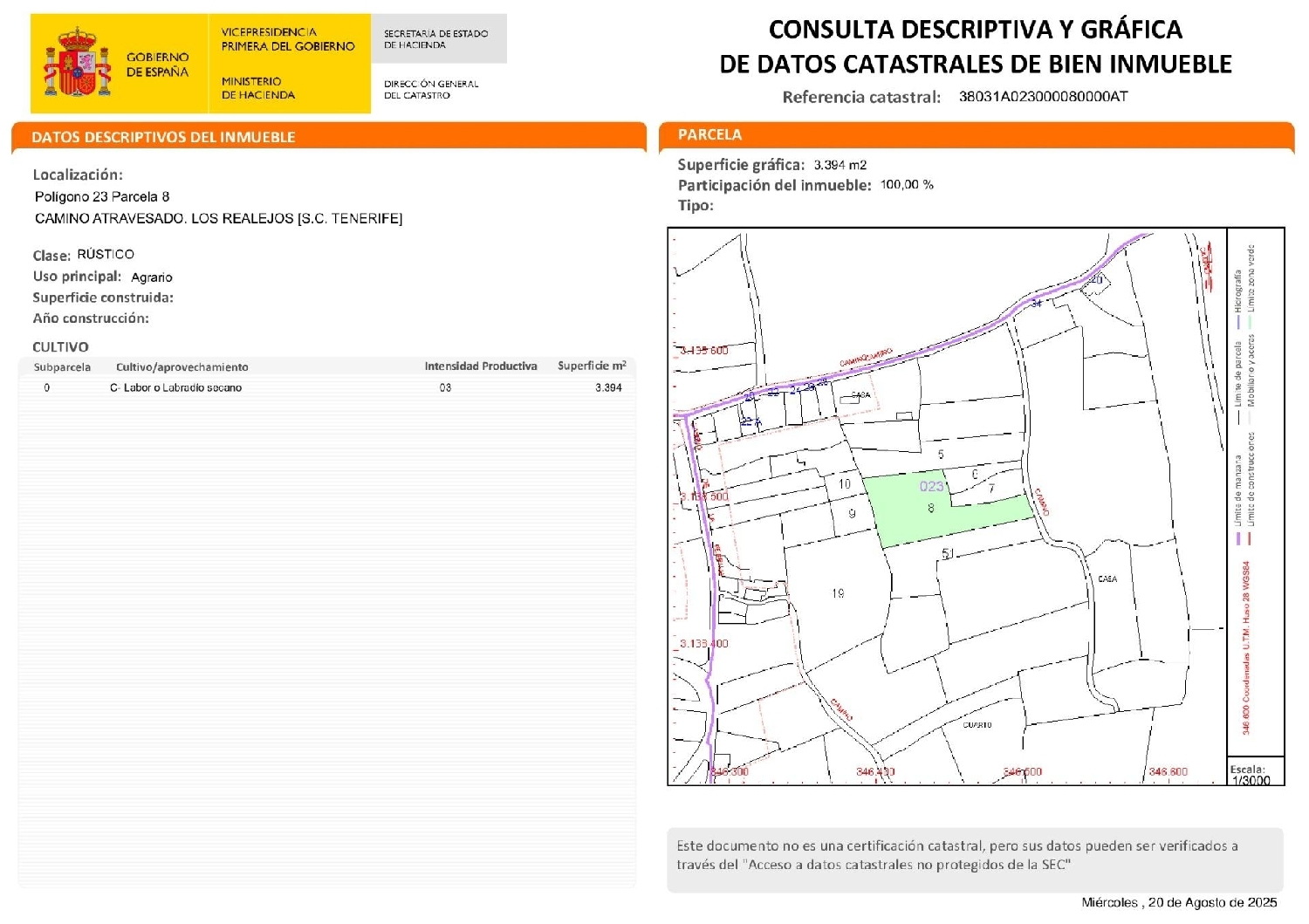  for sale plot Los Realejos Zona Norte 8