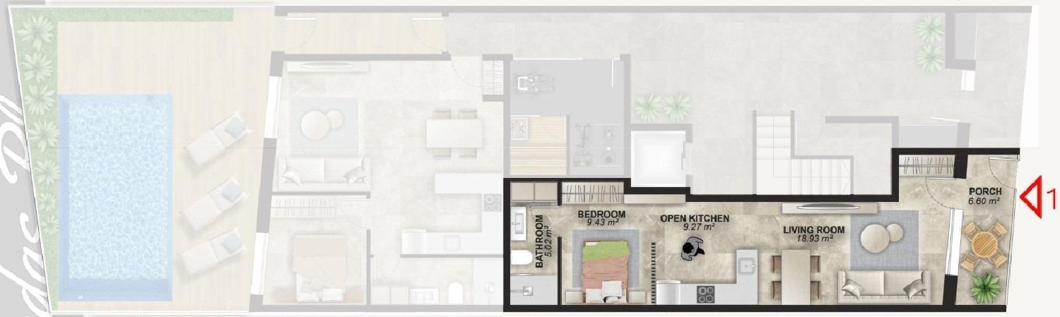  for sale studio apartment Torrevieja Baix Segura 38