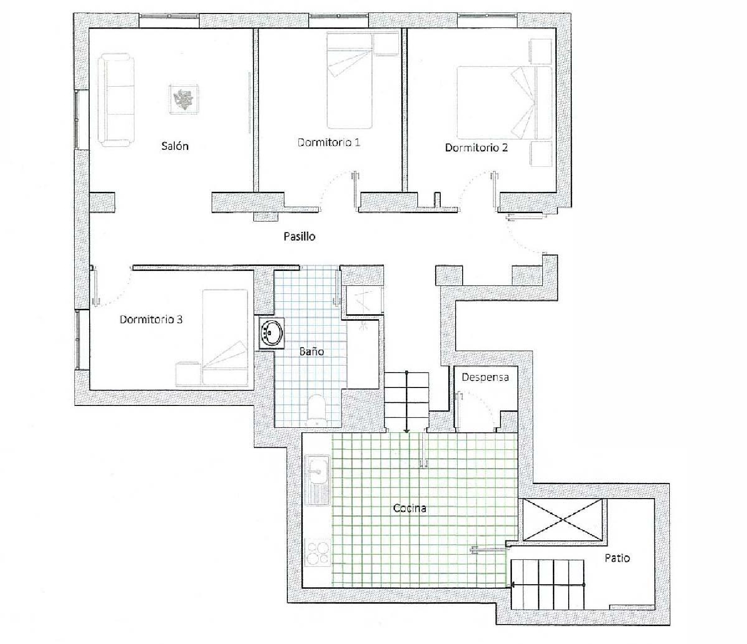  till salu lägenhet Barrio De Granada Alacantí 5