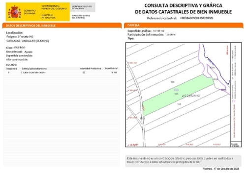 Caballar Segovia Sur tomt foto 6337772