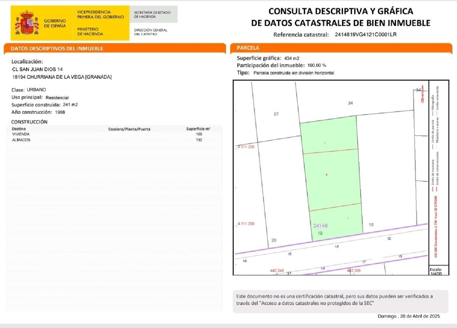 te koop perceel Churriana De La Vega Vega De Granada 1