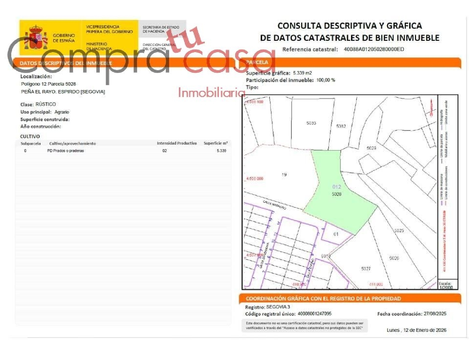  te koop perceel Espirdo Segovia Sur 1