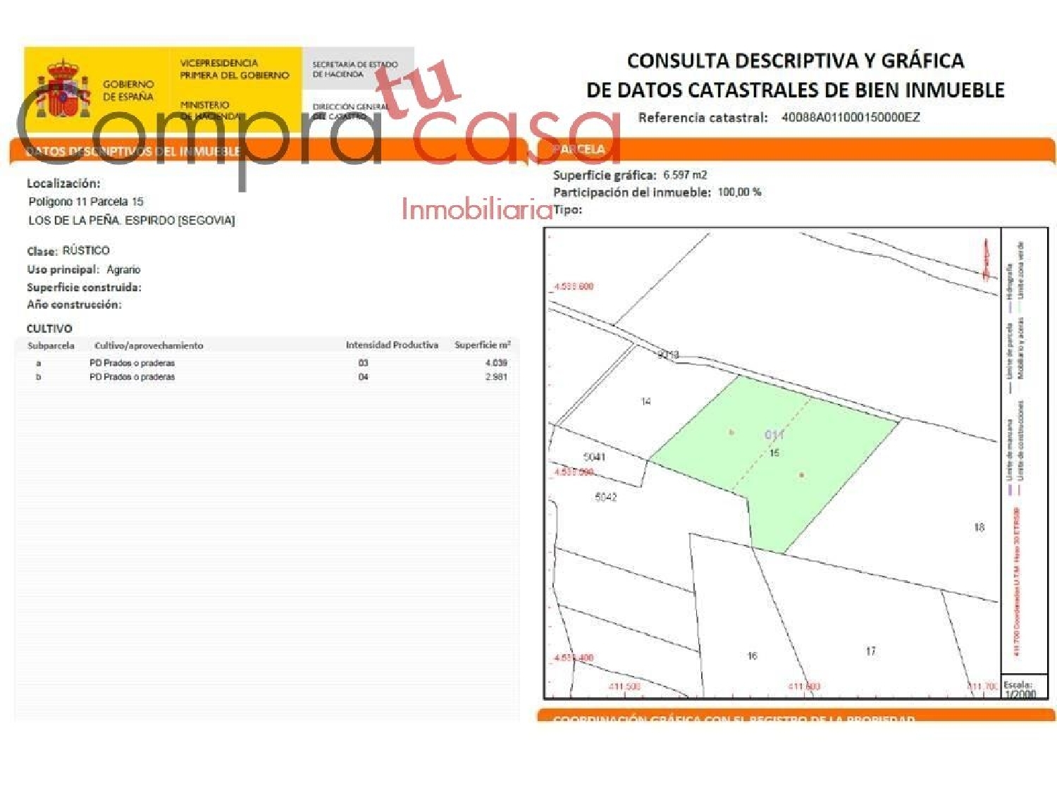  te koop perceel Espirdo Segovia Sur 1