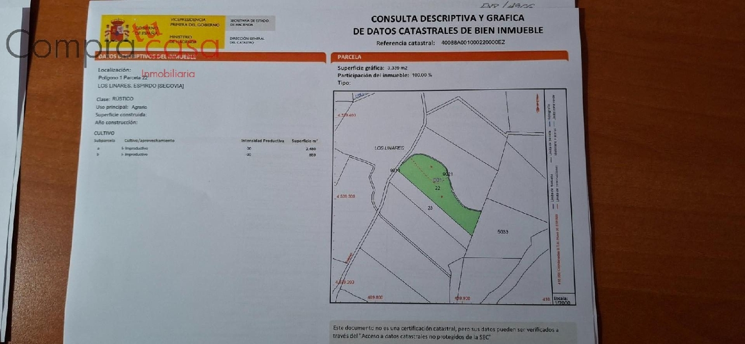  te koop perceel Espirdo Segovia Sur 2