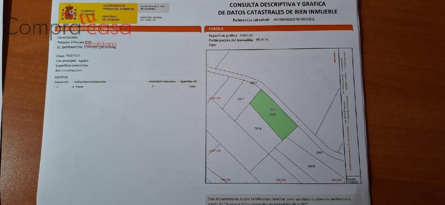  te koop perceel Espirdo Segovia Sur 2