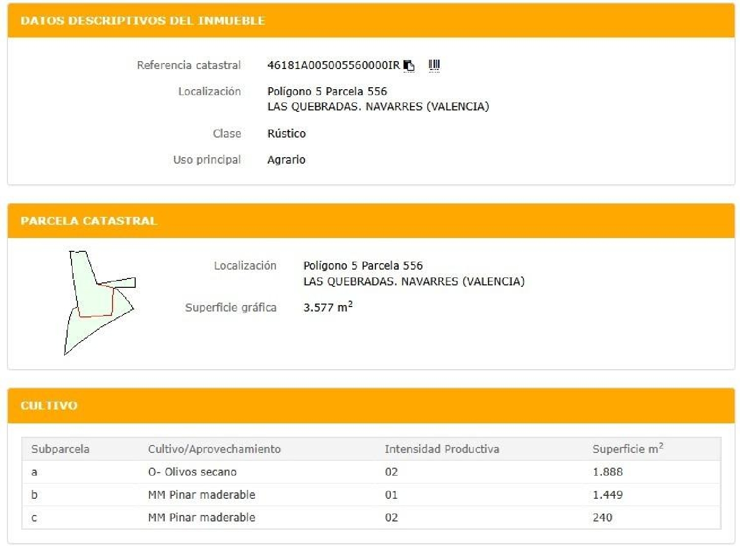 till salu tomt Navarrés Canal De Navarrés 2