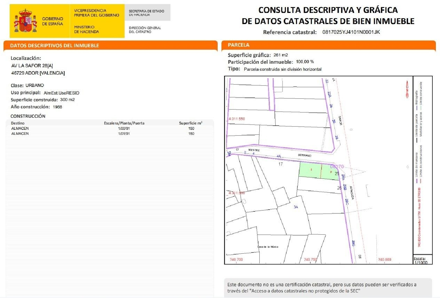  en venta local Ador Safor 2