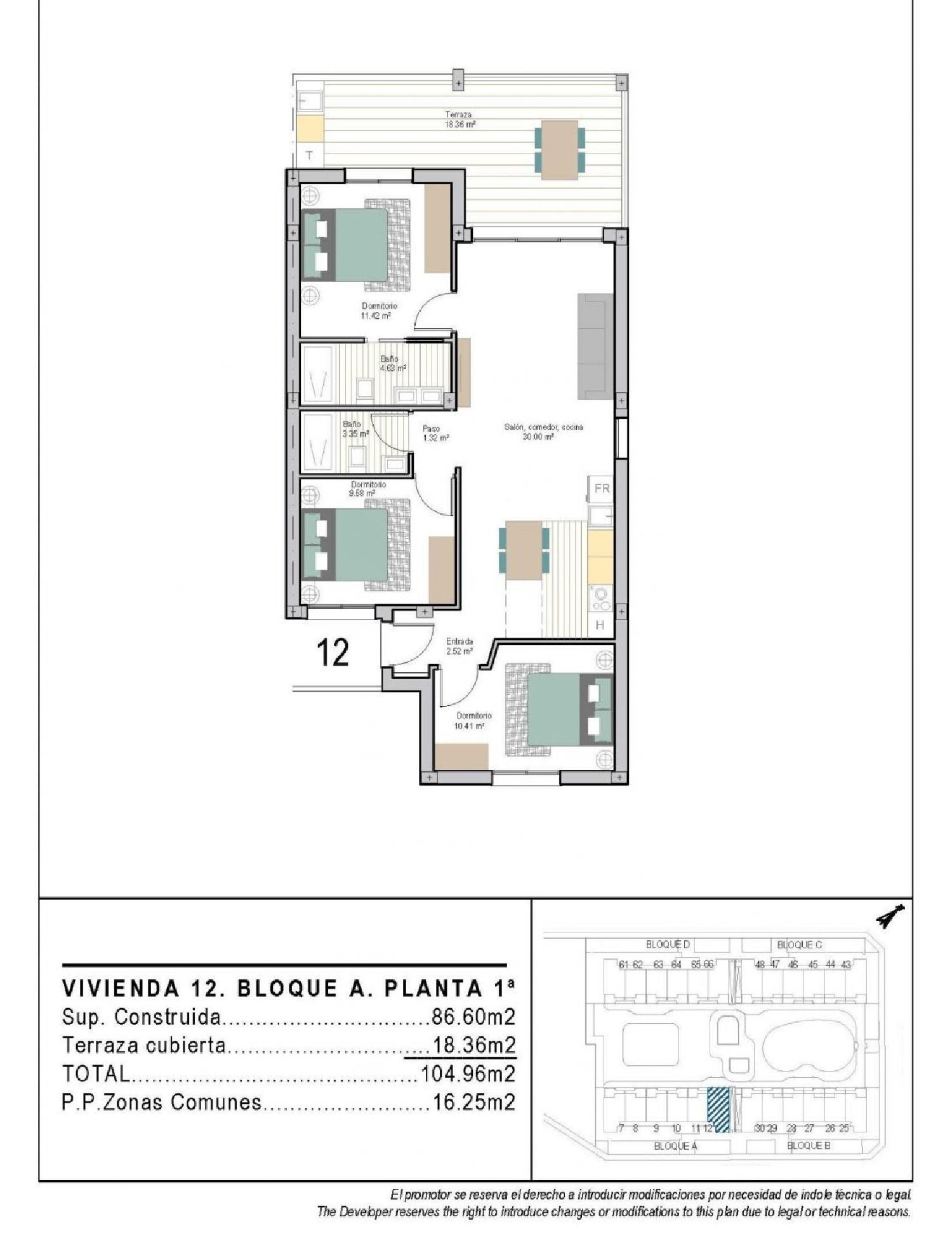  till salu lägenhet A Torre Arzúa 22