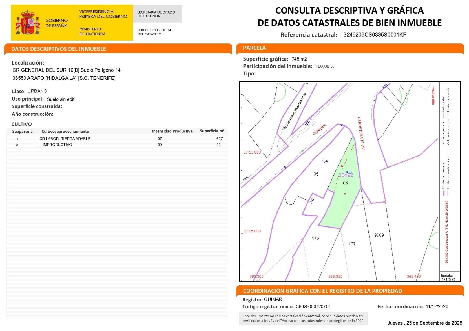  kaufen Grundstück Arafo Zona Sureste 1