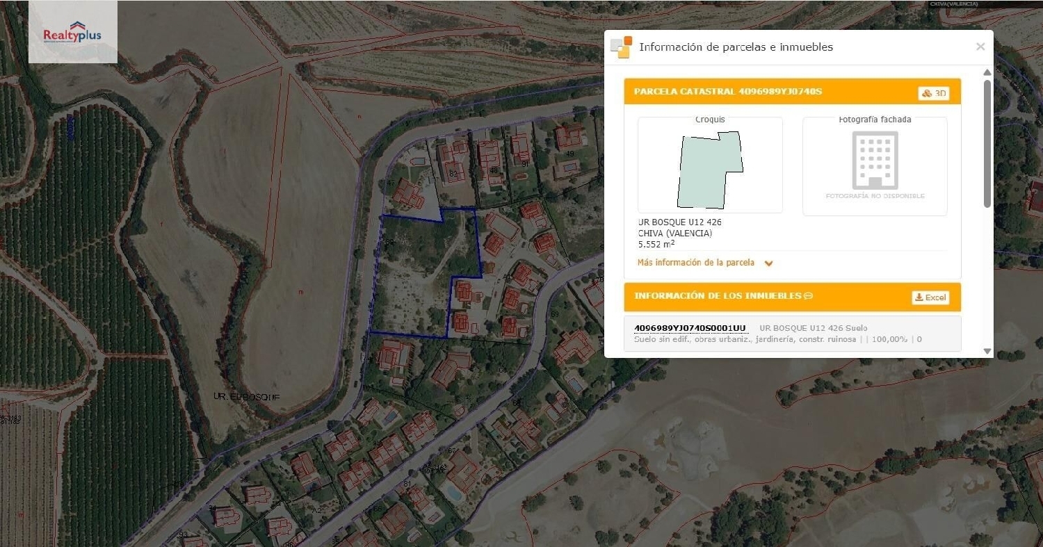 te koop perceel Chiva Hoya De Buñol 2