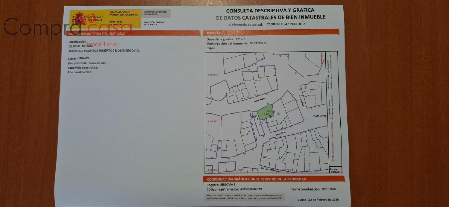  for sale plot Los Huertos Campiña Segoviana 2