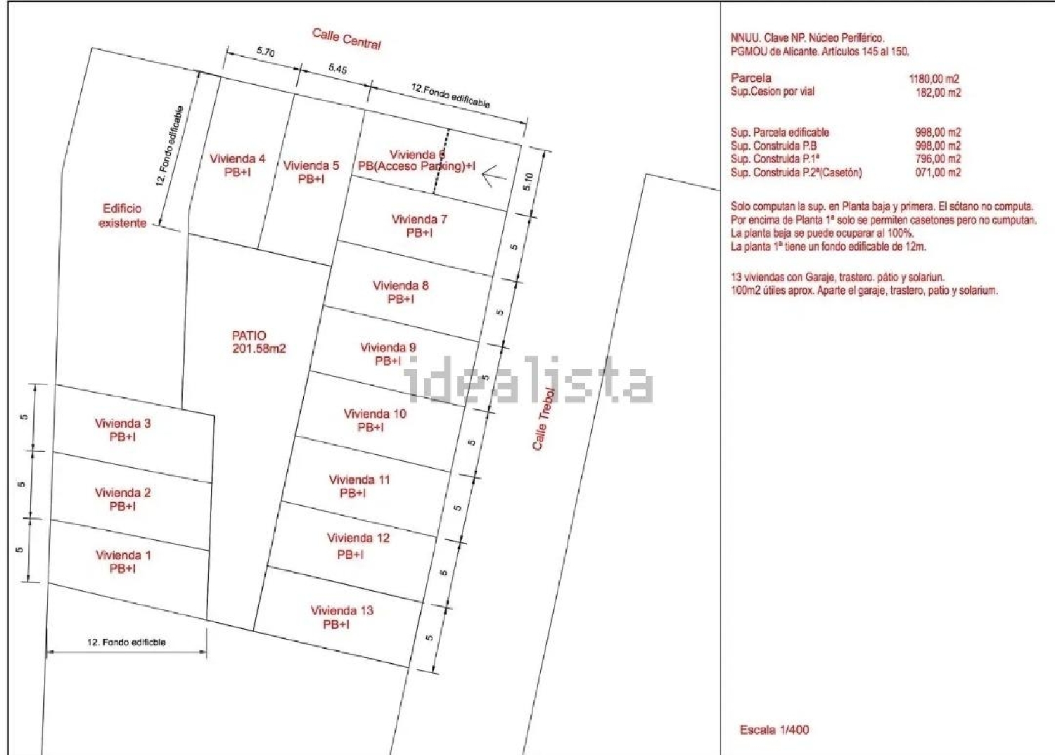  till salu tomt Alicante Centro 03001 Alacantí 1