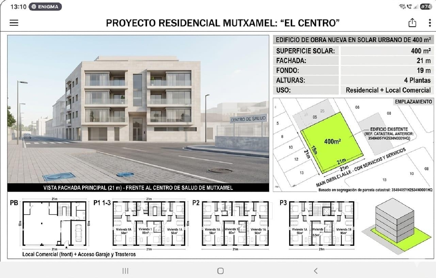 for sale plot Mutxamel Alacantí 1