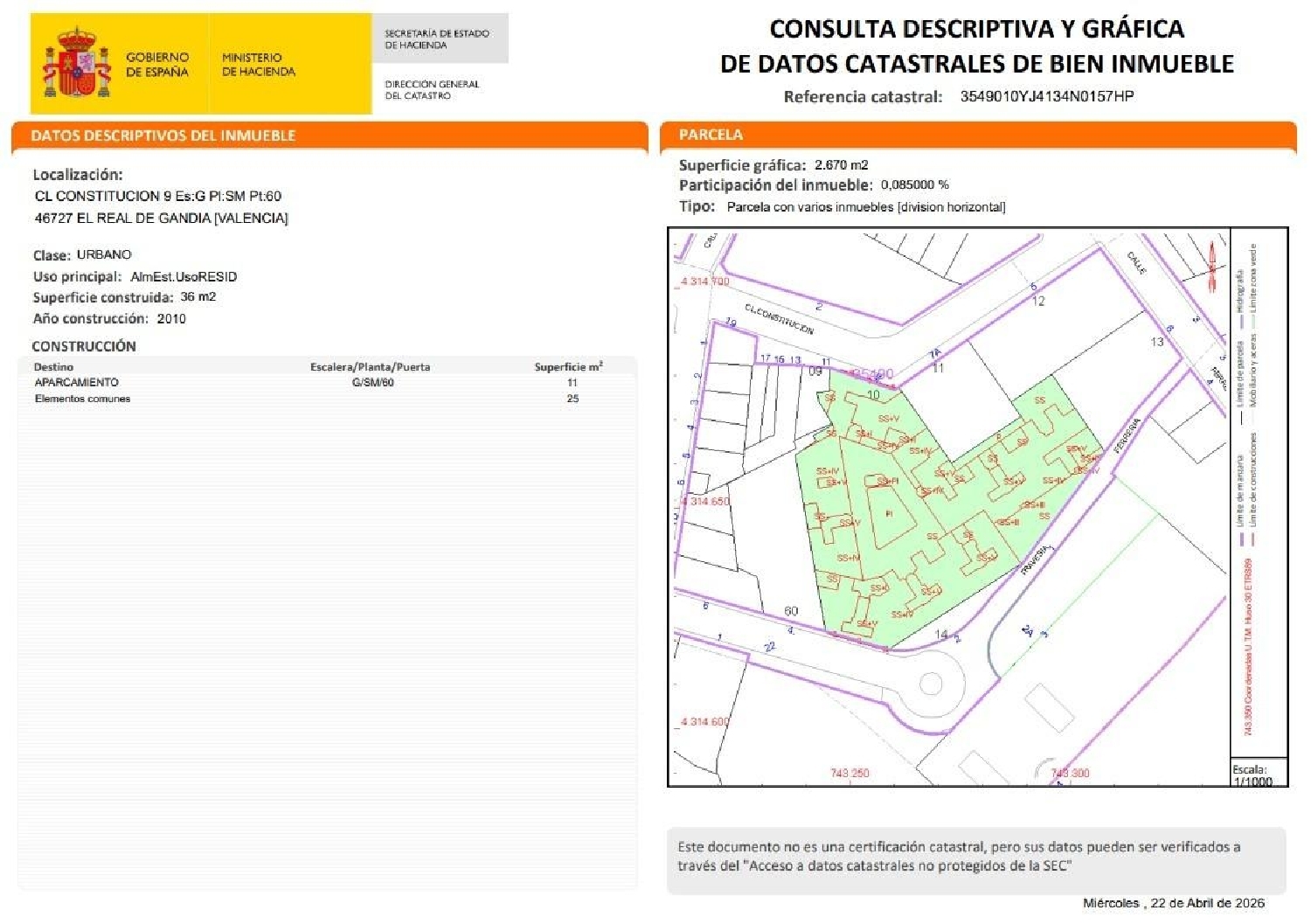  kaufen Parkplatz Real De Gandía Safor 2