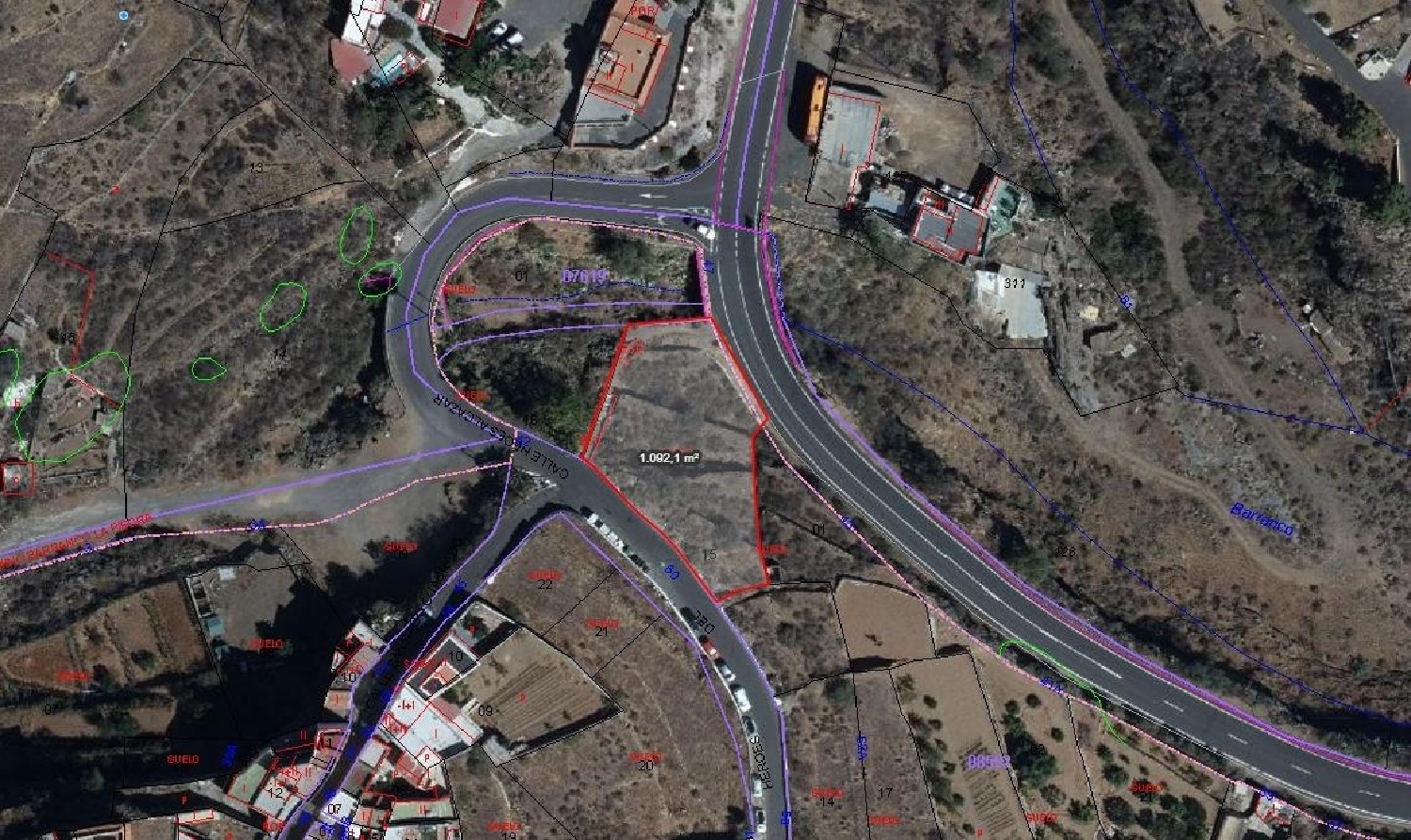  till salu tomt Arafo Zona Sureste 7