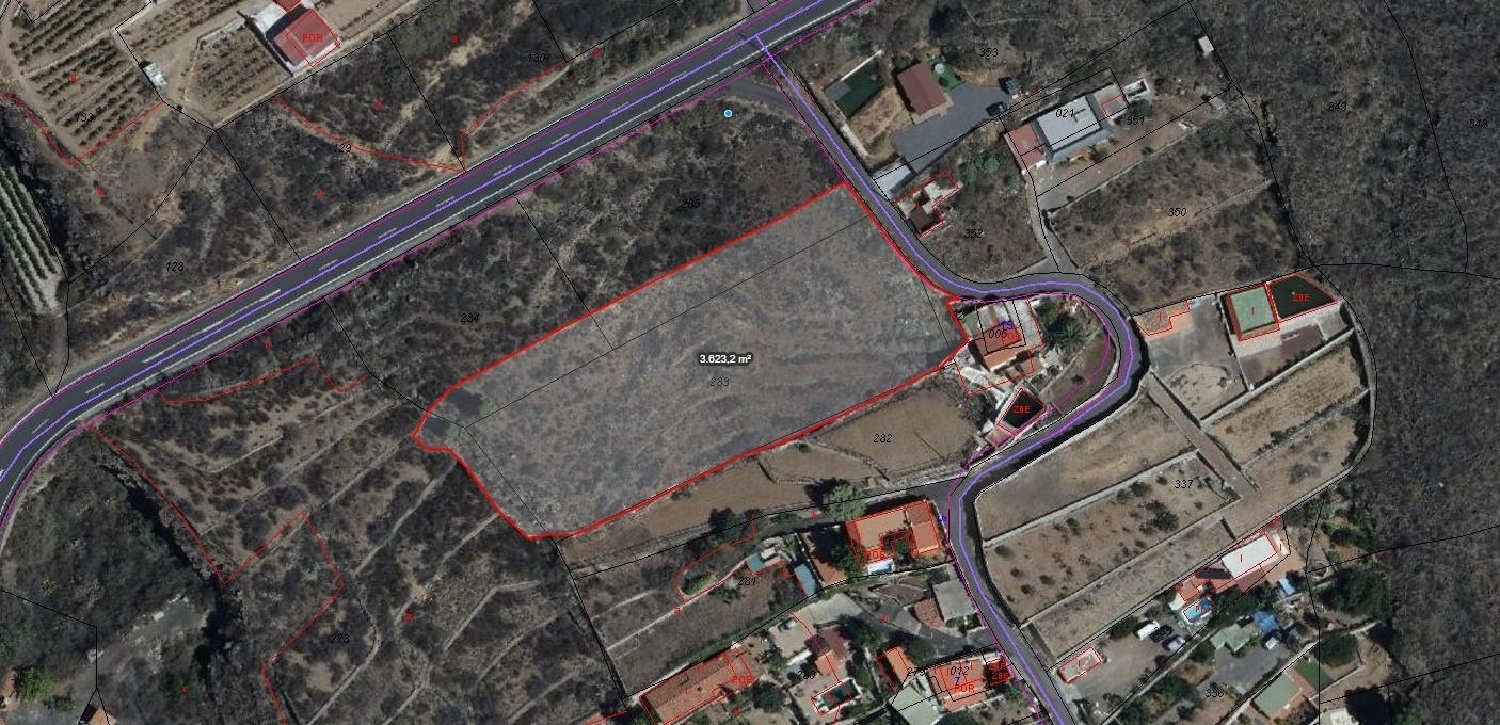  till salu tomt Arafo Zona Sureste 2