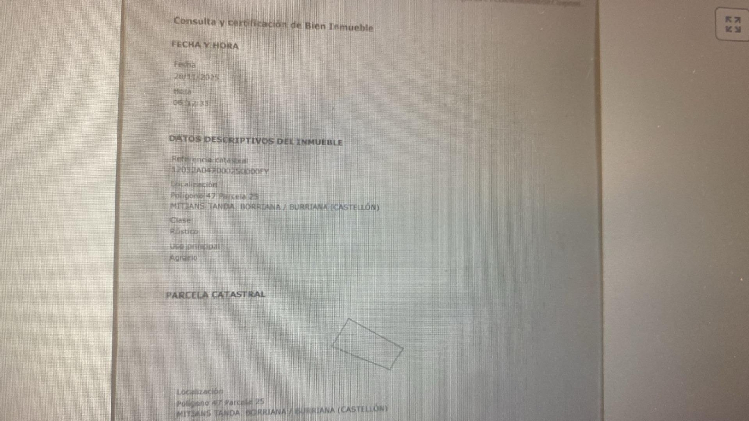  for sale plot Burriana Plana Baixa 2