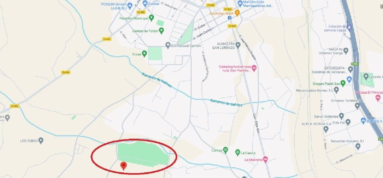  till salu tomt Sax Alt Vinalopó 3