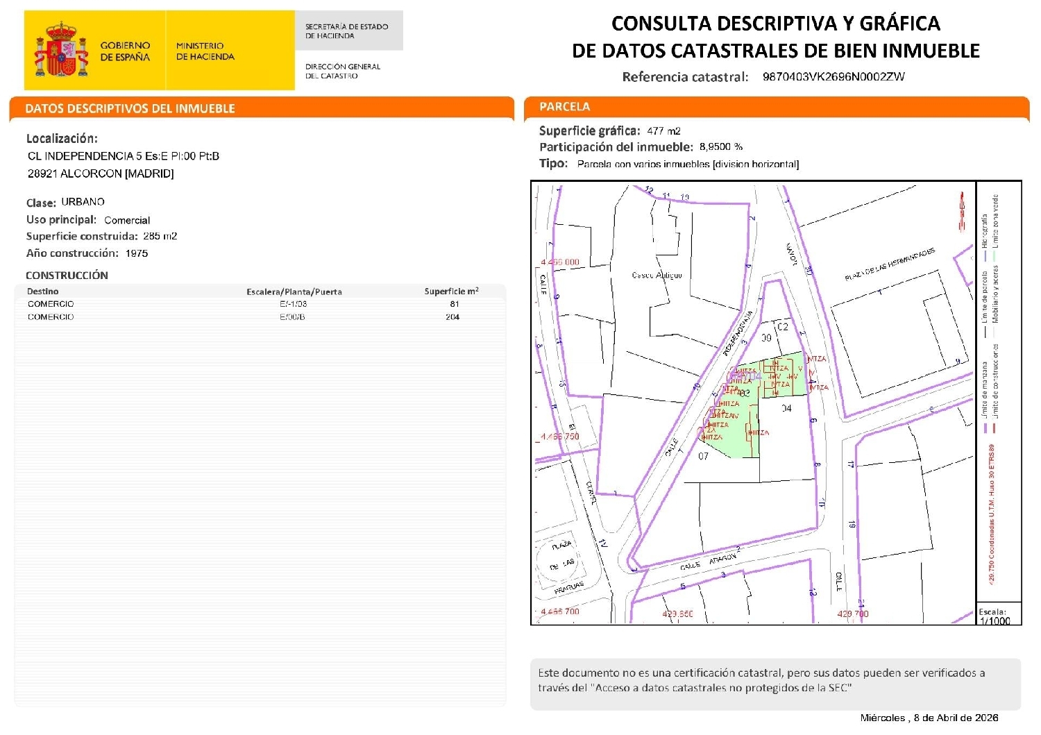 till salu lokal Alcorcón Centro 28921 Sur 3