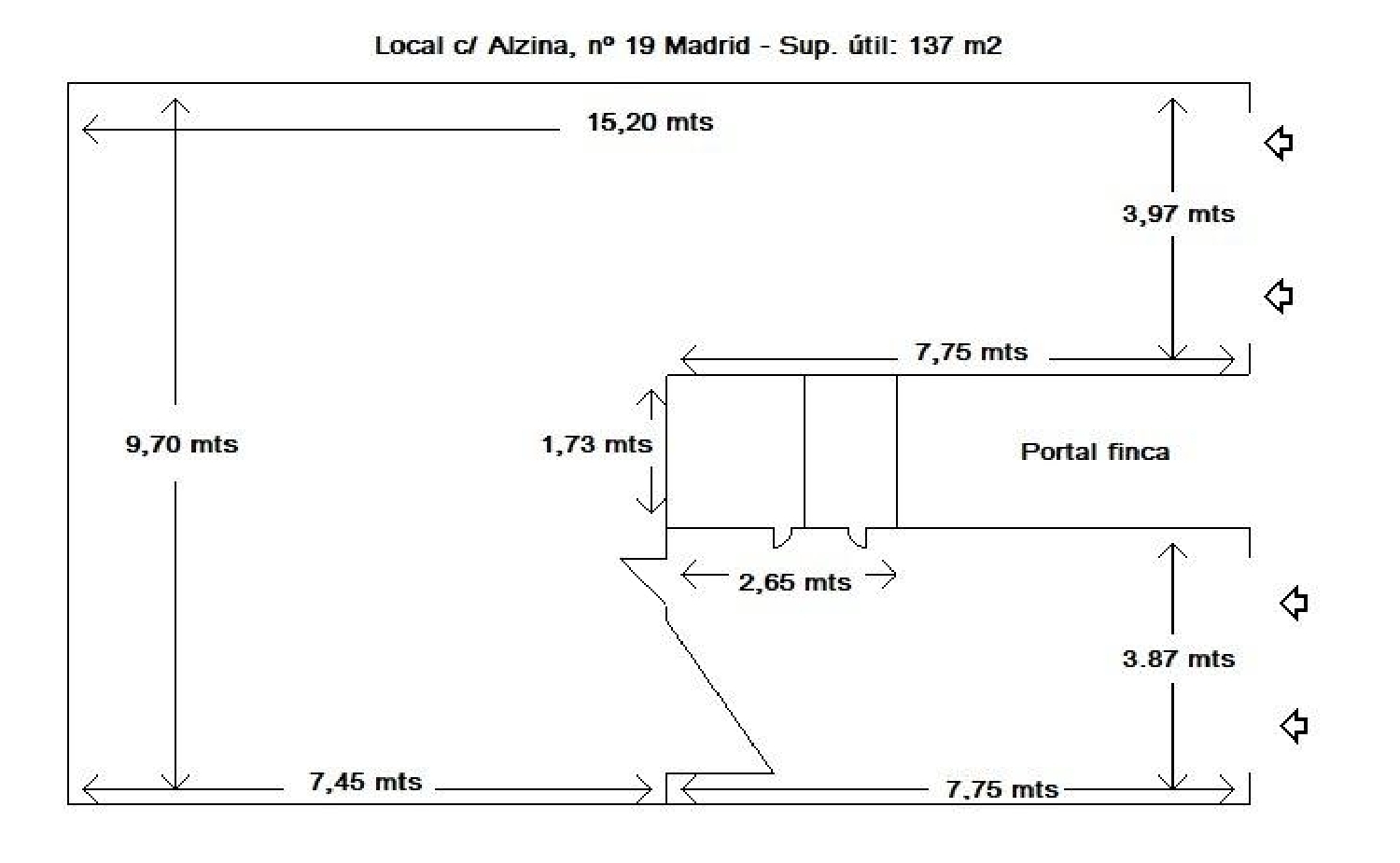  till salu lokal Madrid Valle Del Almanzora 7