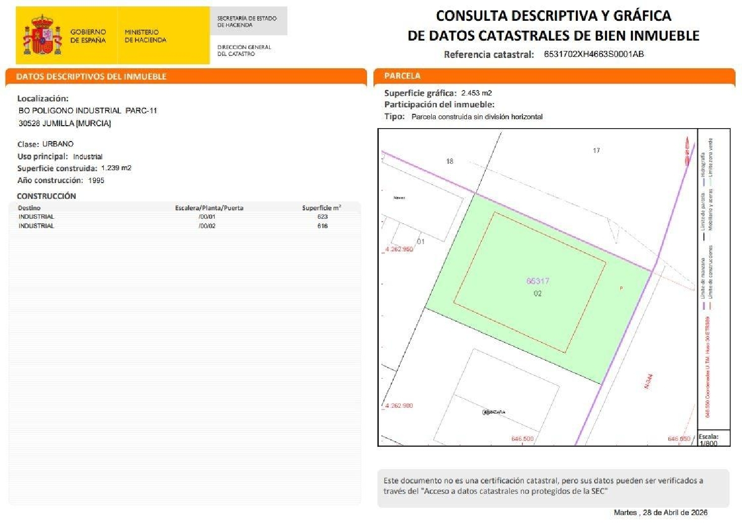  till salu butik Jumilla Altiplano 1