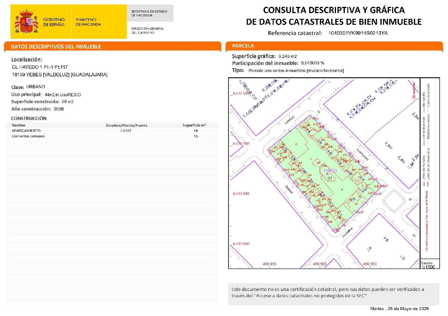 kaufen Parkplatz Yebes Campiña 2