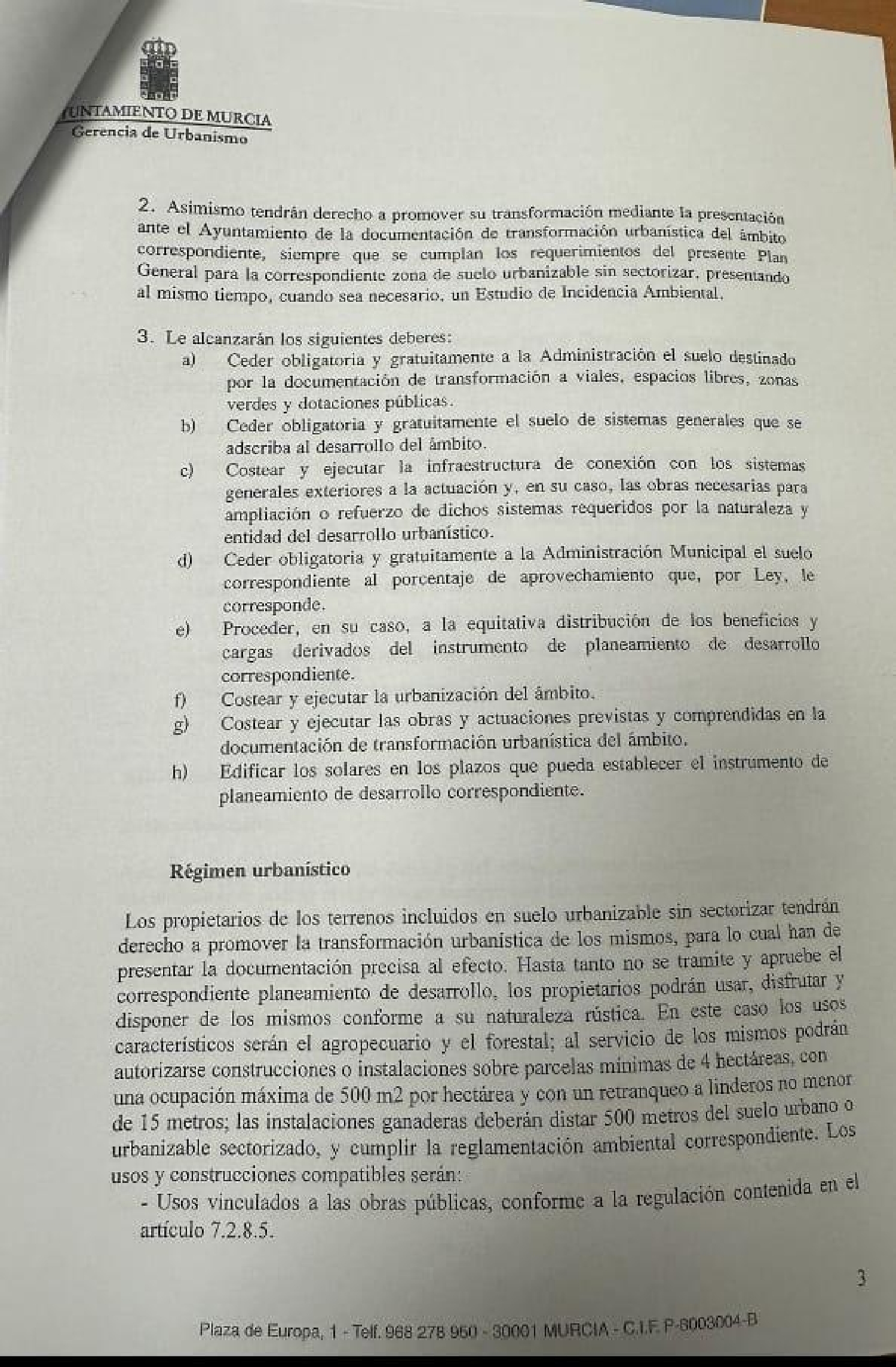 till salu tomt Baños Y Mendigo Huerta De Murcia 8