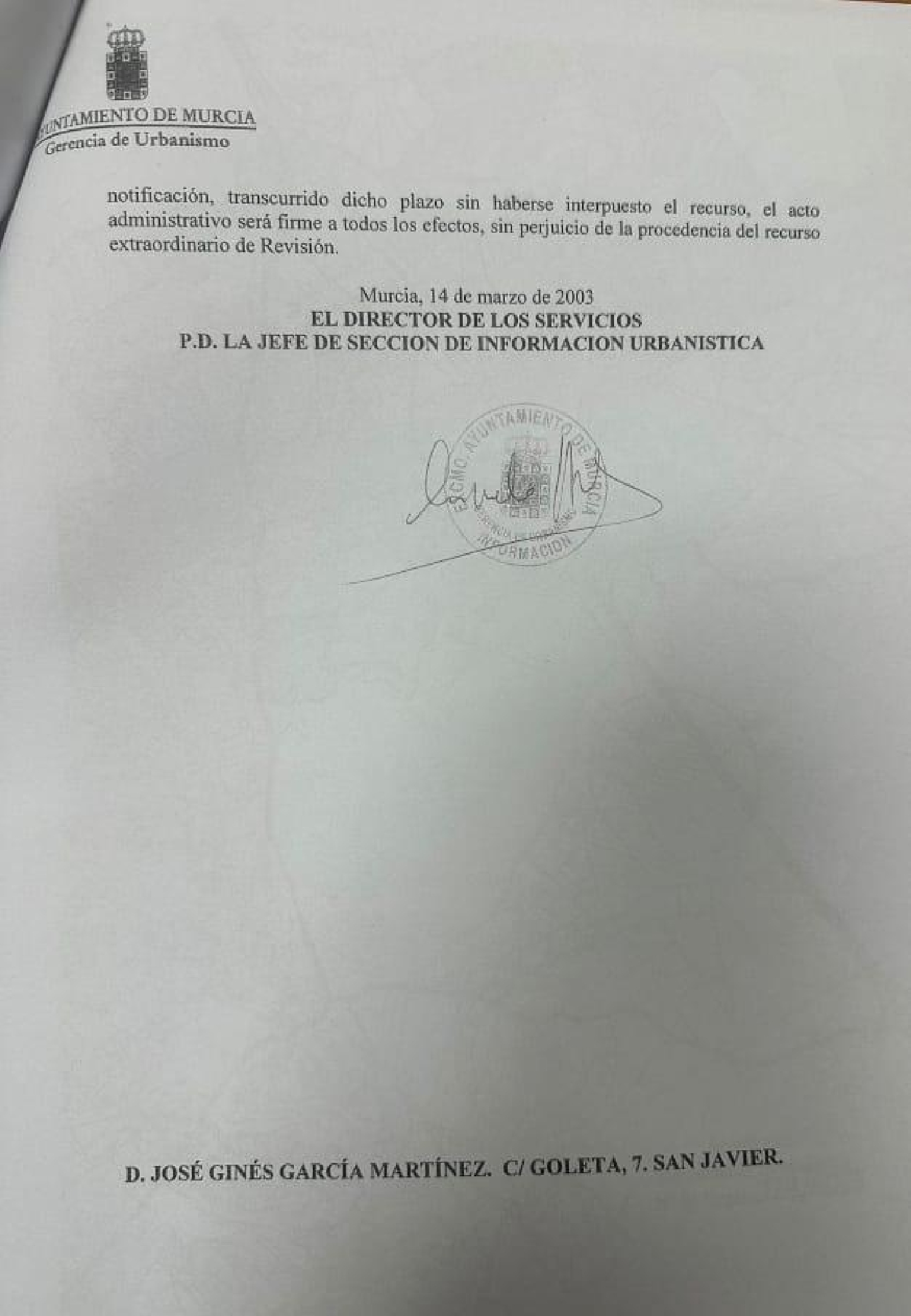 till salu tomt Baños Y Mendigo Huerta De Murcia 10