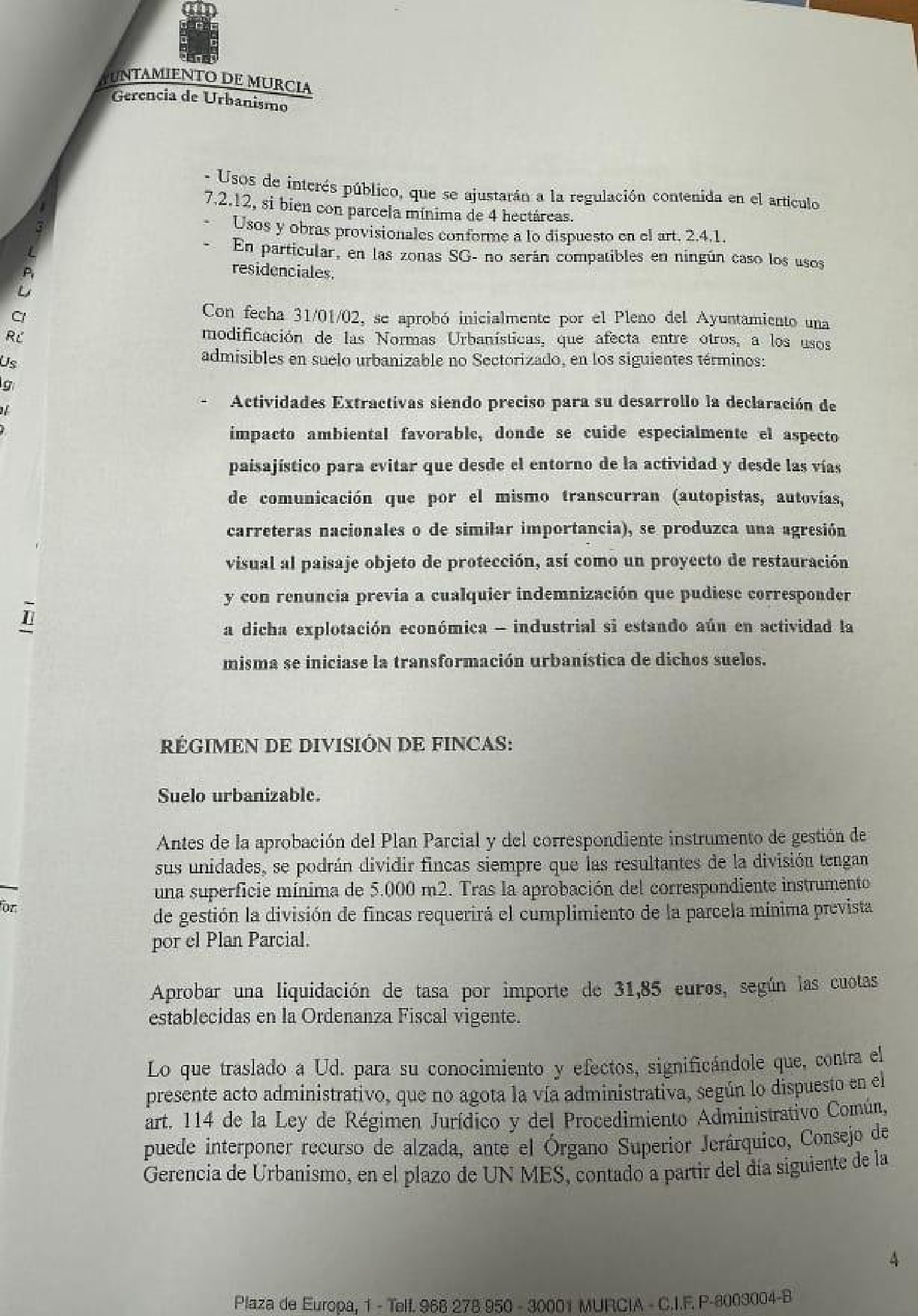 till salu tomt Baños Y Mendigo Huerta De Murcia 9