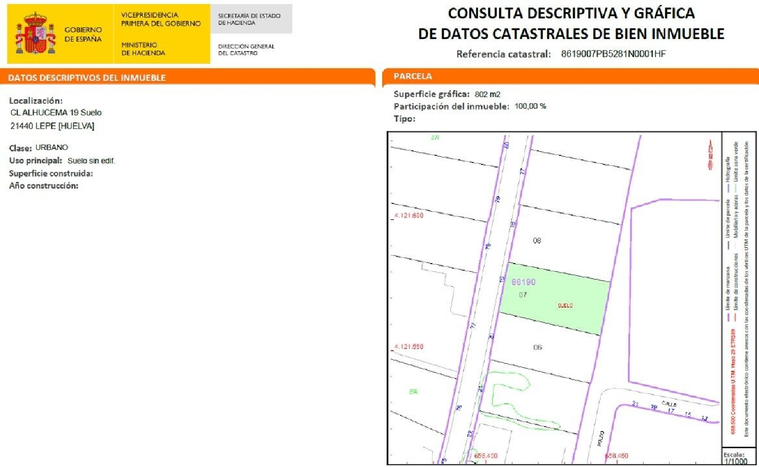  till salu tomt Lepe Costa Occidental 2