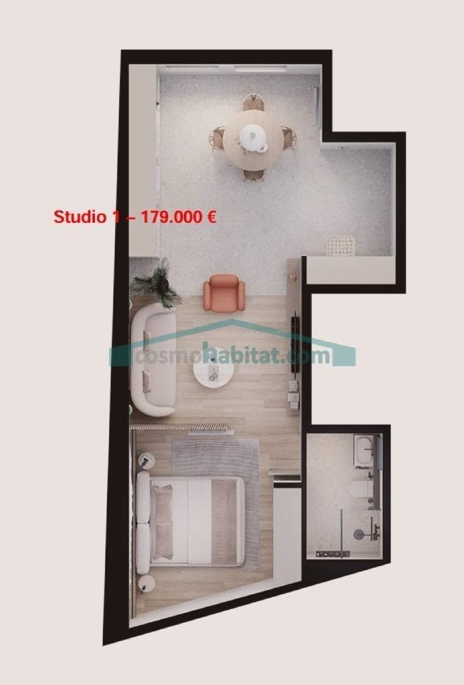  till salu enrumslägenhet Benidorm (Centro) Marina Baixa 5
