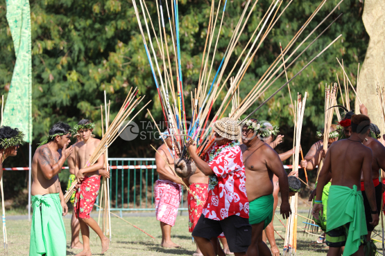 Tahiti, Target with javelins, traditional javelin throwing competition, Tuaro Maohi, Polynesia