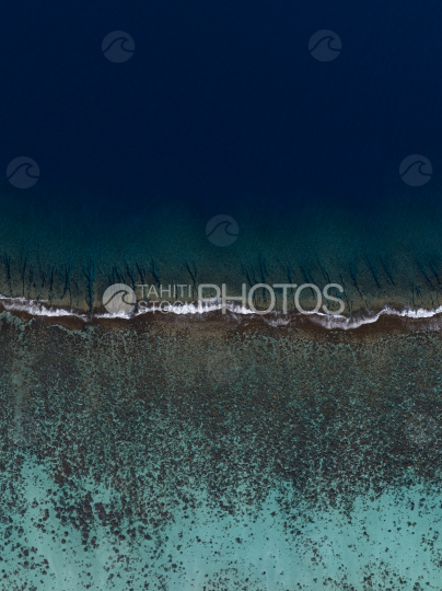 Tikehau, Drone atoll, Ocean, French Polynesia, Tahiti