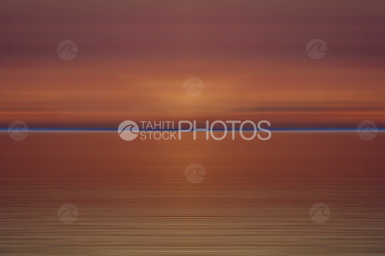 Sunset on the lagoon, French Polynesia